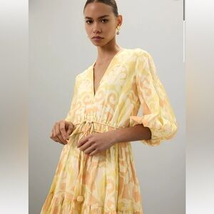 Alexis Capri Dress Long Sleeve Sz M